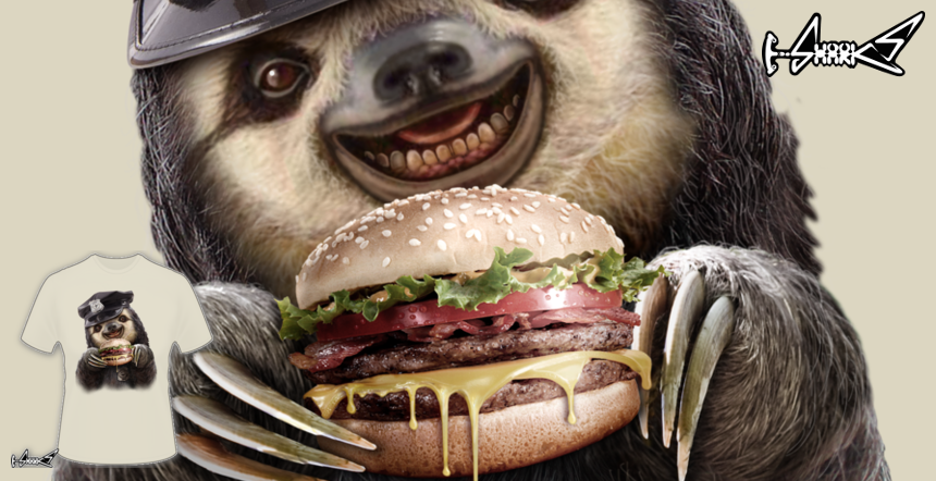 Sloth Burger T-shirts - Designed by: ADAM LAWLESS