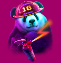 magliette t-sharks.com - Panda Firefighter