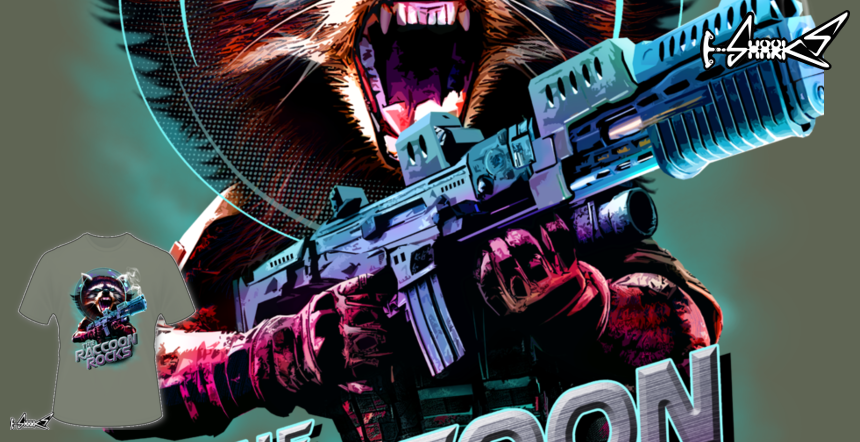 Raccoon Rocks T-shirts - Designed by: ADAM LAWLESS