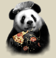 magliette t-sharks.com - Panda Loves Pizza