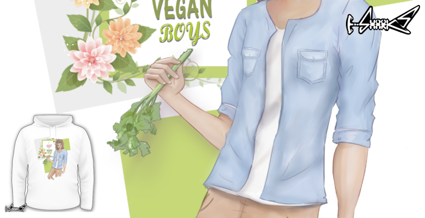 I Love Vegan Boys Hoodies - Designed by: Karin Kop