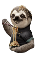 SLOTH  EAT NOODLE