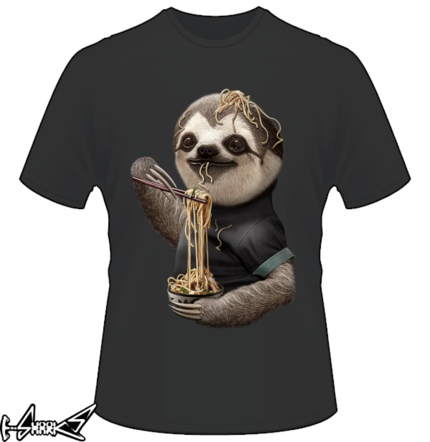 vendita magliette - SLOTH  EAT NOODLE