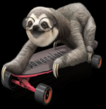 magliette t-sharks.com - SLOTH ON SKATEBOARD