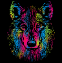 magliette t-sharks.com - Vibrant Wolf