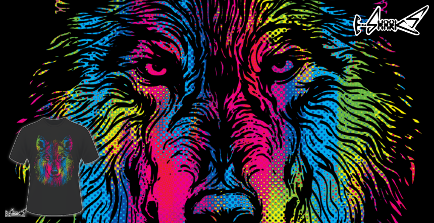 Vibrant Wolf T-shirts - Designed by: Dale