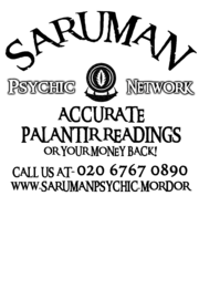 Saruman Psychic network ad