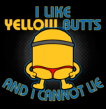 magliette t-sharks.com - I like yellow butts and i cannot lie