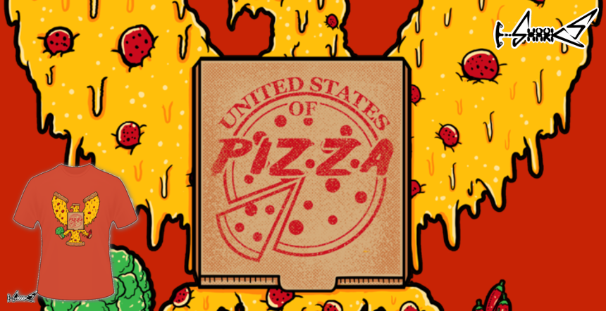 United States Of Pizza T-shirts - Designed by: Harry Fitriansyah