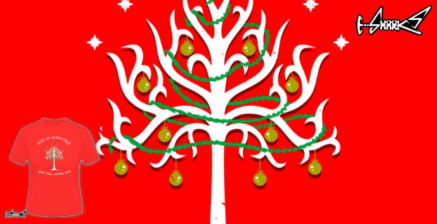 Magliette White Christmas Tree of Gondor - Disegnato da : Boggs Nicolas