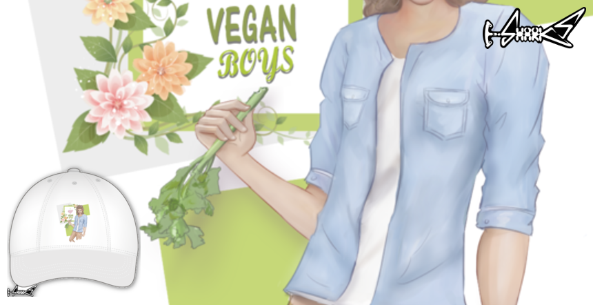 Cappellini I Love Vegan Boys - Disegnato da : Karin Kop