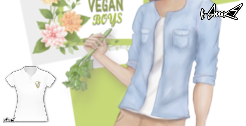 Magliette I Love Vegan Boys - Disegnato da : Karin Kop