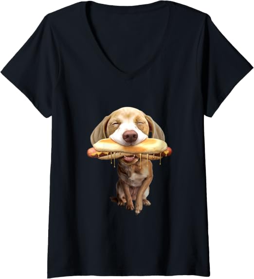 Cane che mangia Hotdog